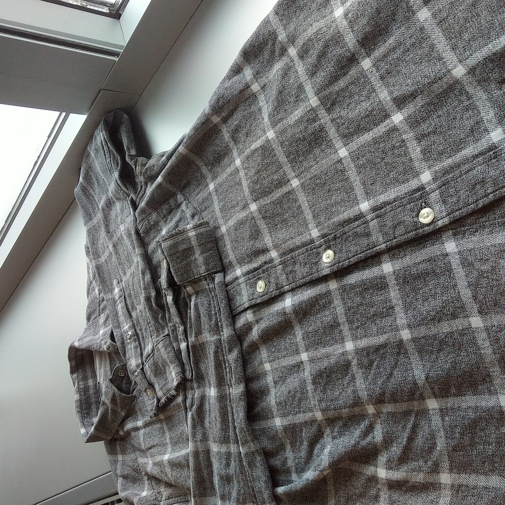 Diesel Gray Plaid Button-Down Shirt Men’s XL Slimfit